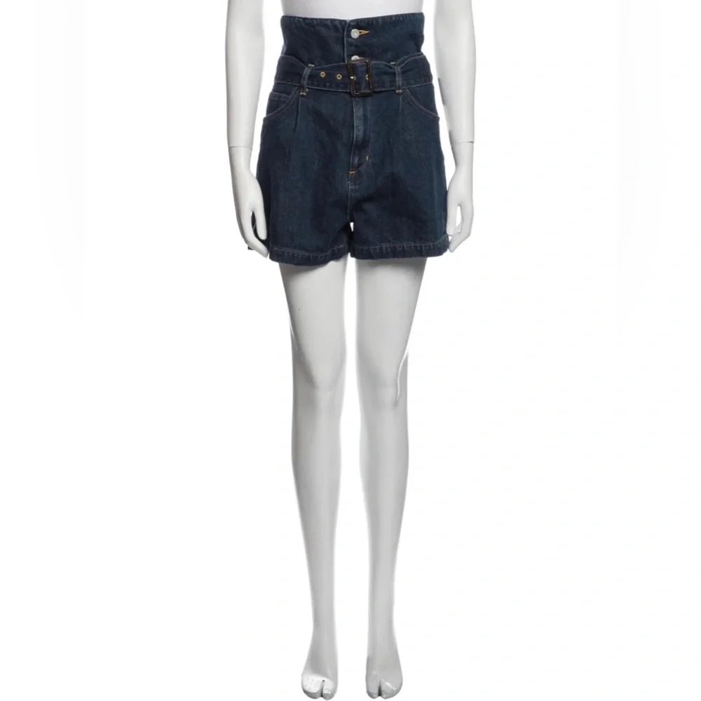 Moussy Size 27 High Rise Jean Shorts‎ Blue Medium Wash
